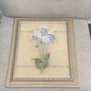 Floral Art Print with Gold Frame